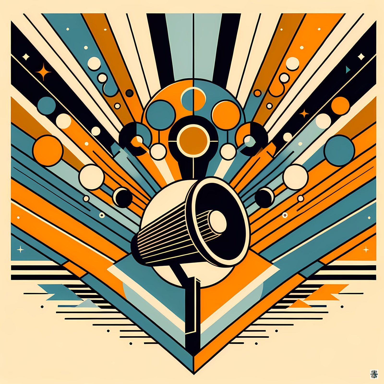 Geometric Megaphone Burst