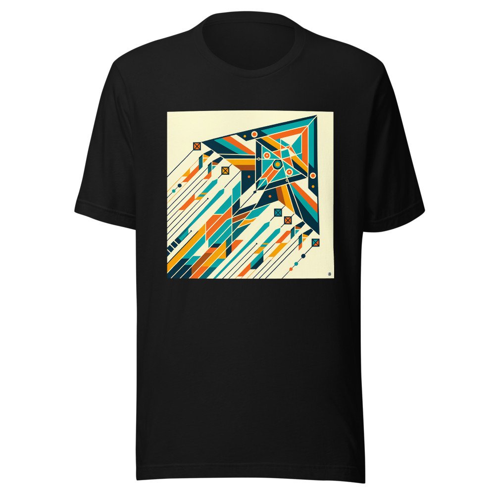 Geometric Arrow Burst in Teal and Orange