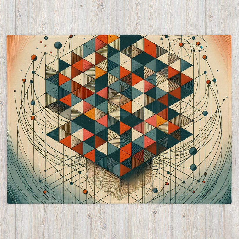 Geometric Abstract Art in Earthy Tones