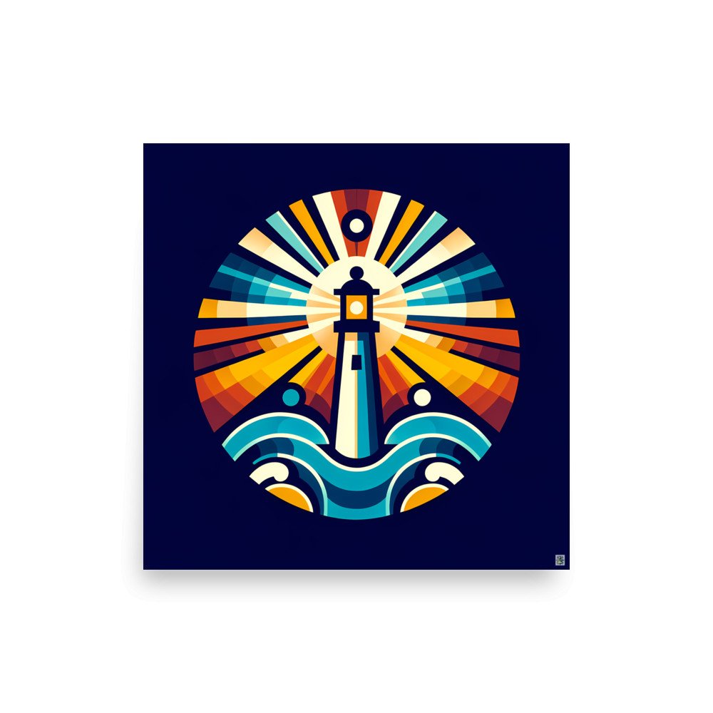 Geometric Lighthouse Sunburst