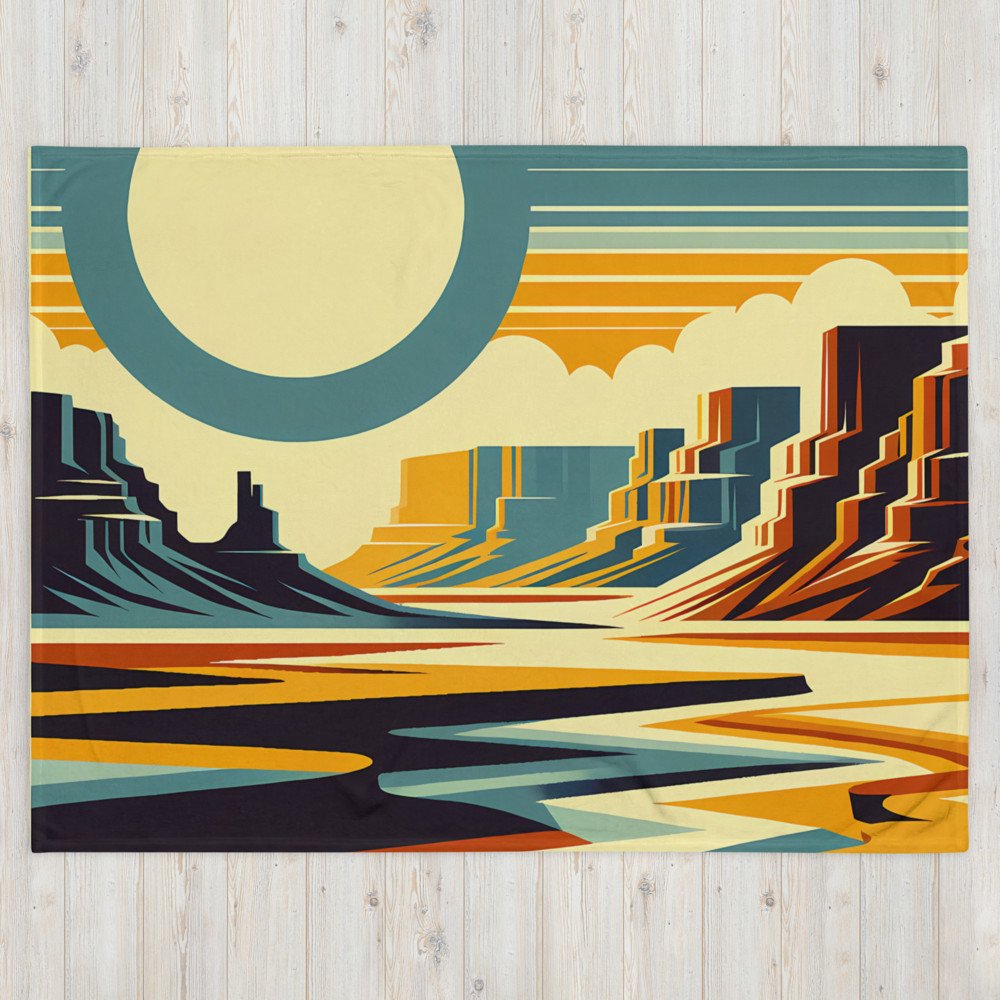 Geometric Desert Canyon Sunrise