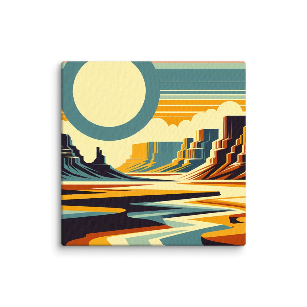 Geometric Desert Canyon Sunrise