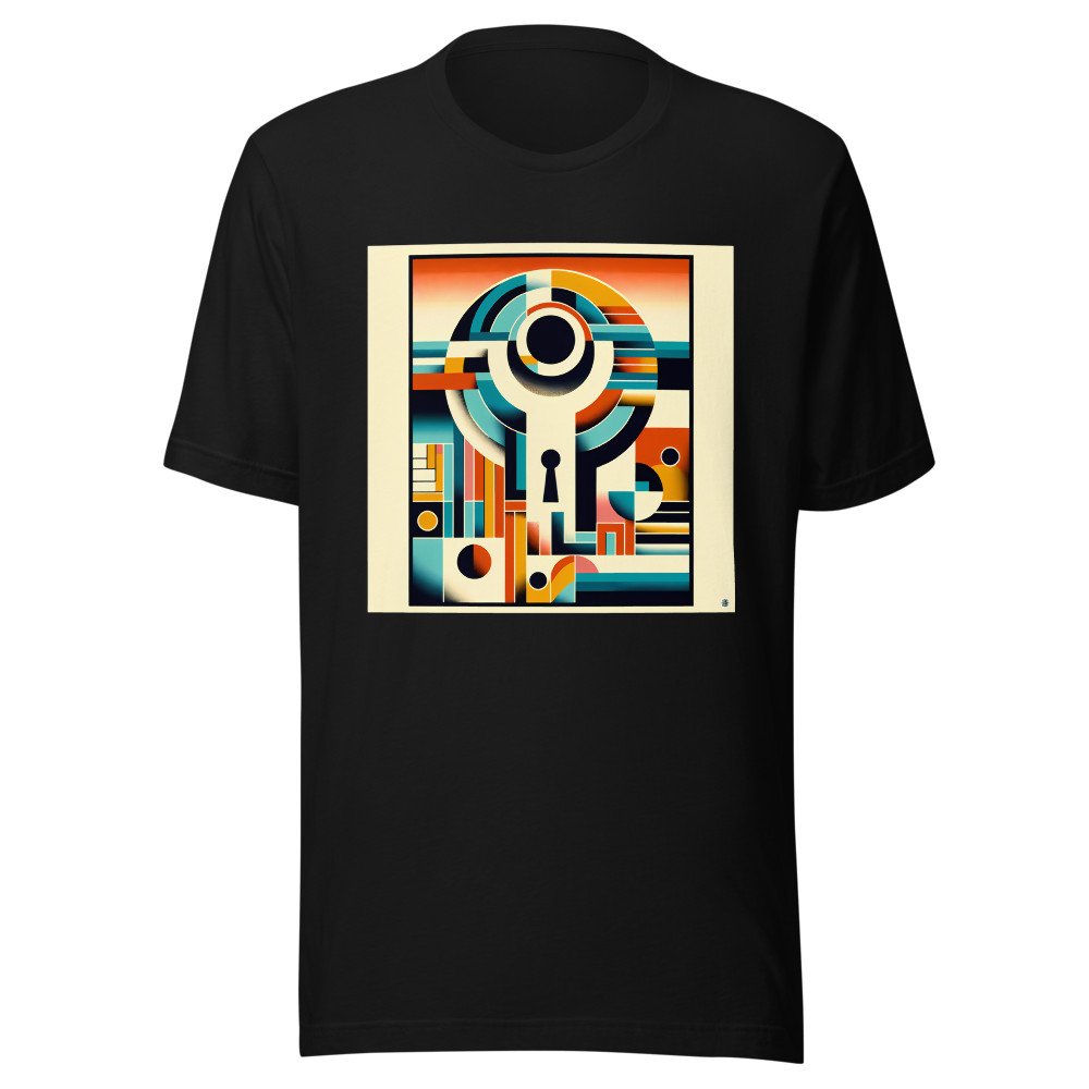 Geometric Keyhole Letterform Abstract