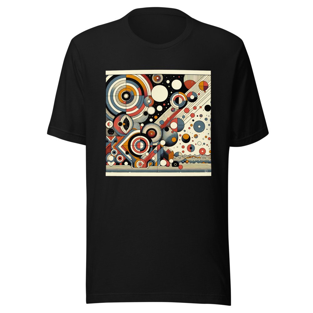 Retro Geometric Space Circles in Teal and Orange