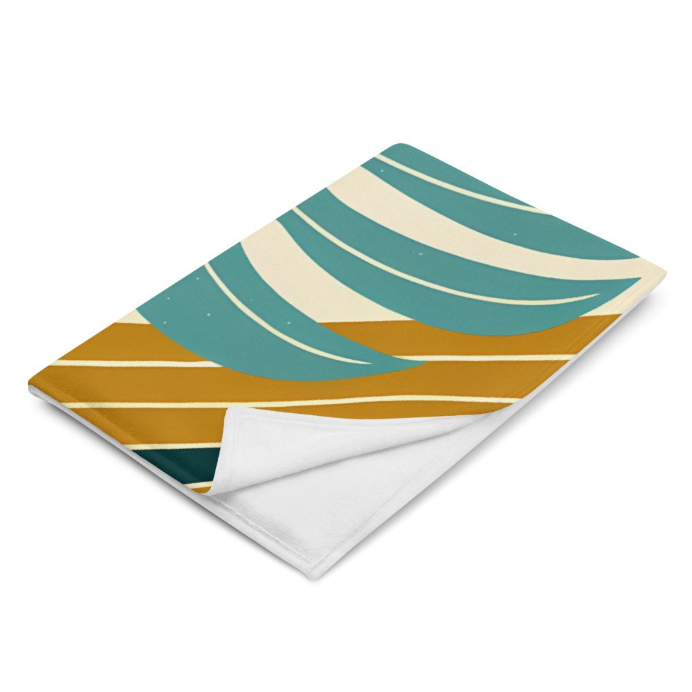 Geometric Monstera Leaves with Sunburst