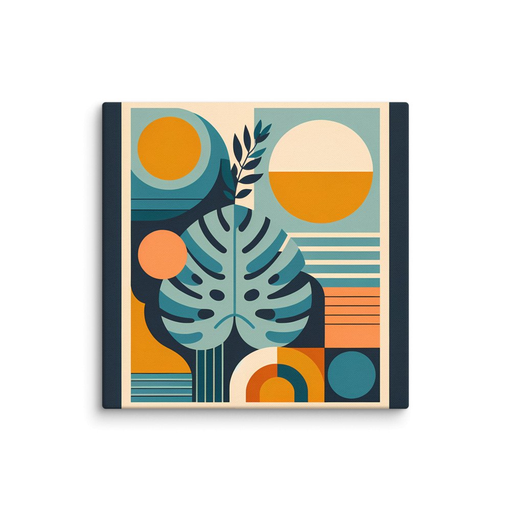 Geometric Monstera Leaf Abstract Botanical Shapes