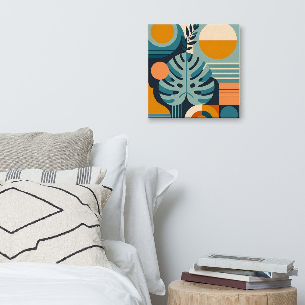 Geometric Monstera Leaf Abstract Botanical Shapes