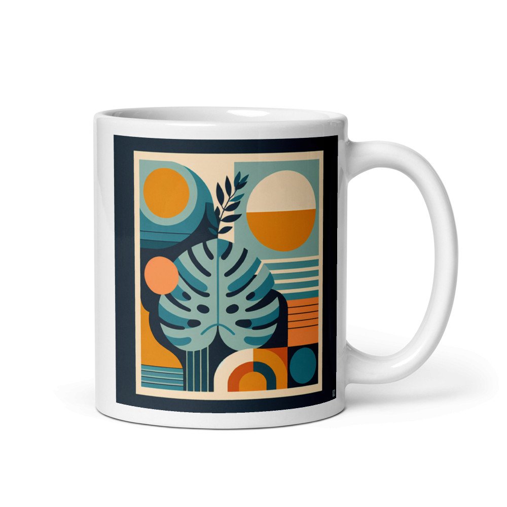 Geometric Monstera Leaf Abstract Botanical Shapes