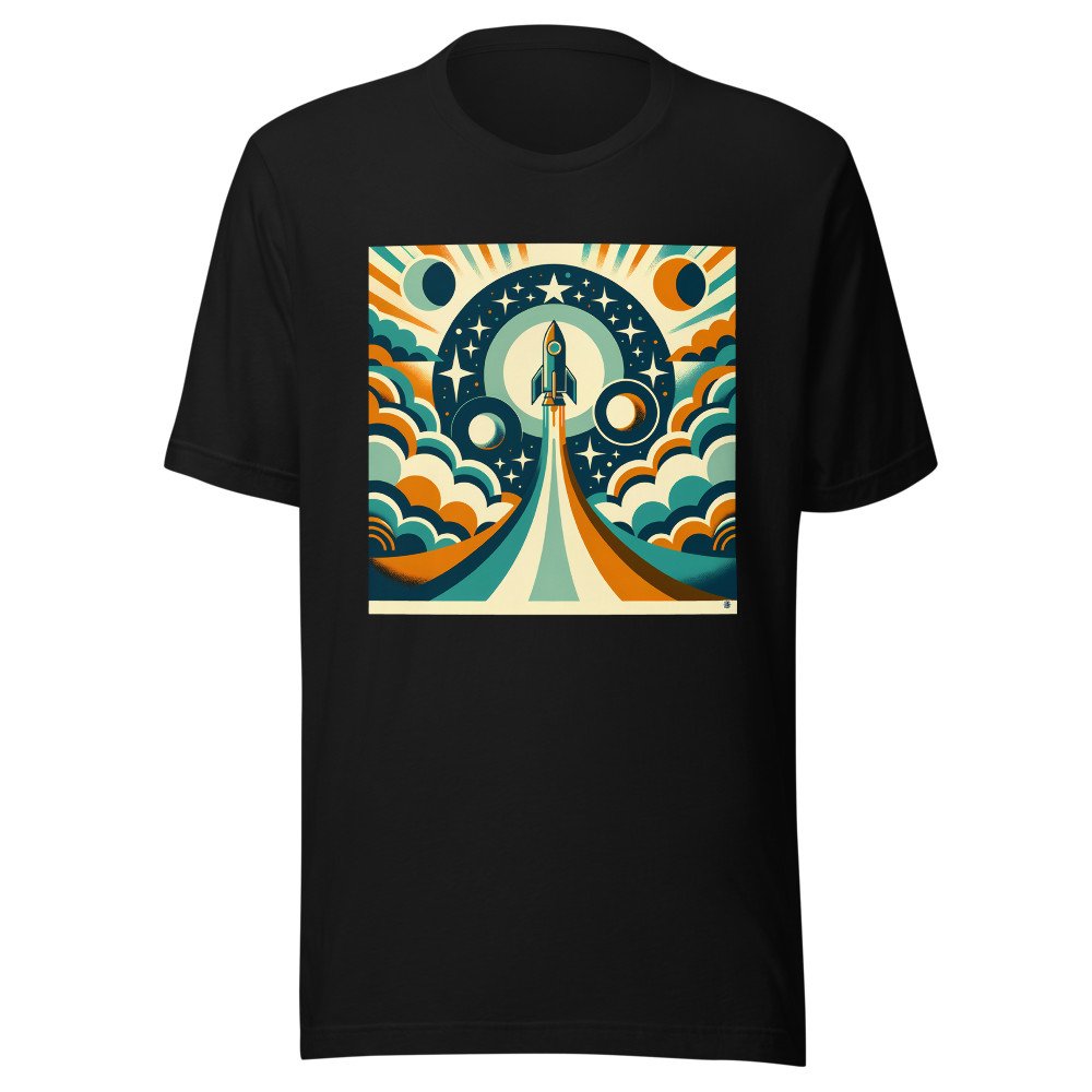 Retro Rocket Launch Sticker Icon