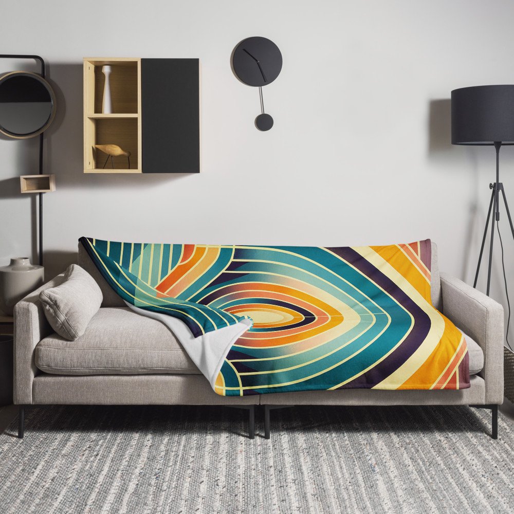 Retro Geometric Sunburst Arches