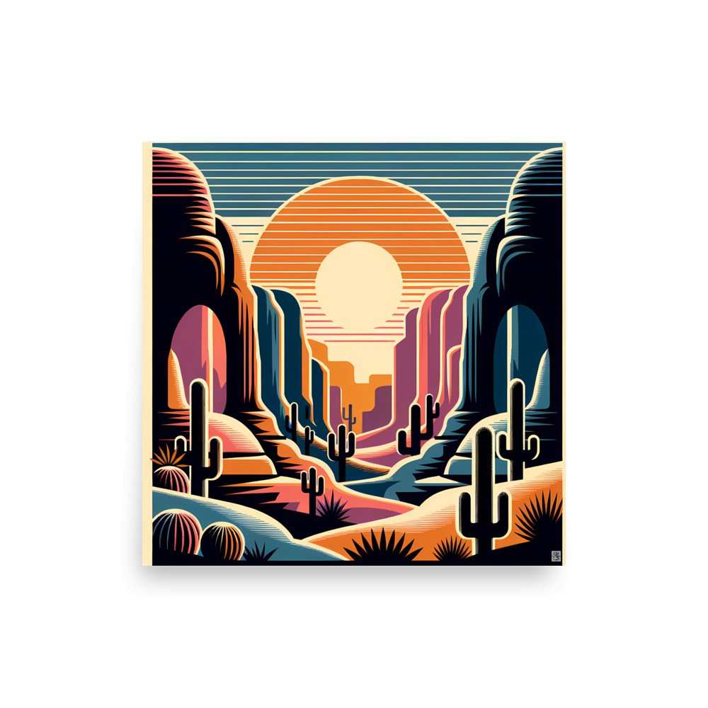 Gradient Desert Canyon Sunset