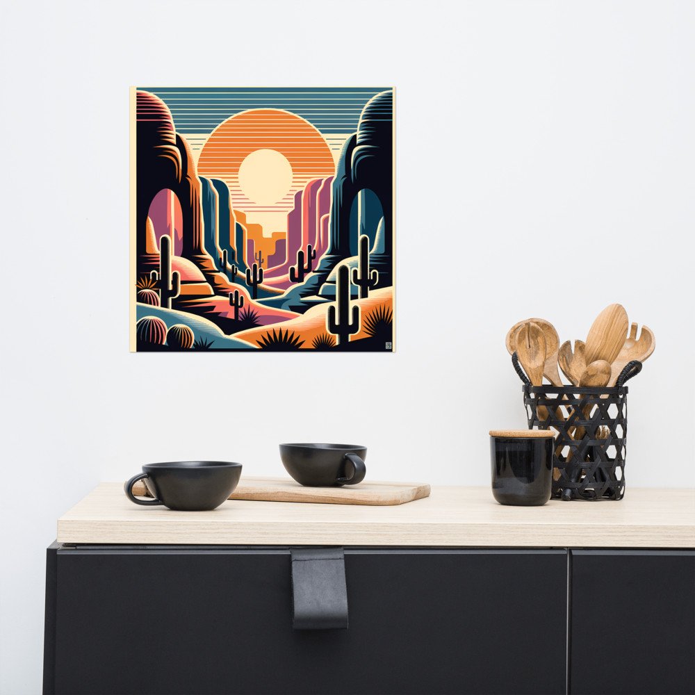 Gradient Desert Canyon Sunset — Poster