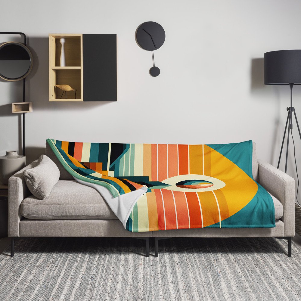 Geometric Sun and Chevron Tower