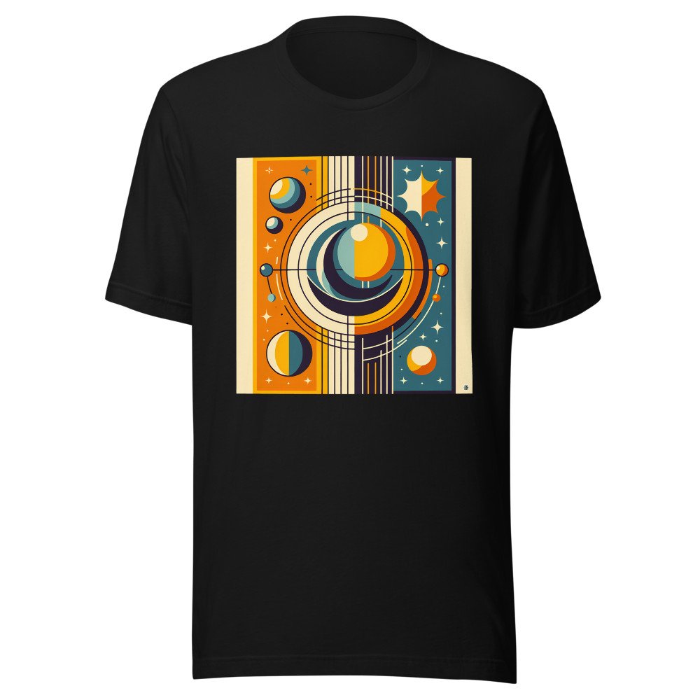 Geometric Sun and Moon Orbit Illustration