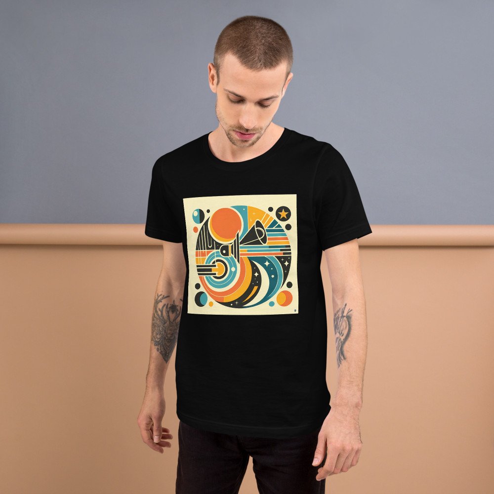 Retro Megaphone Letterform Geometric Design