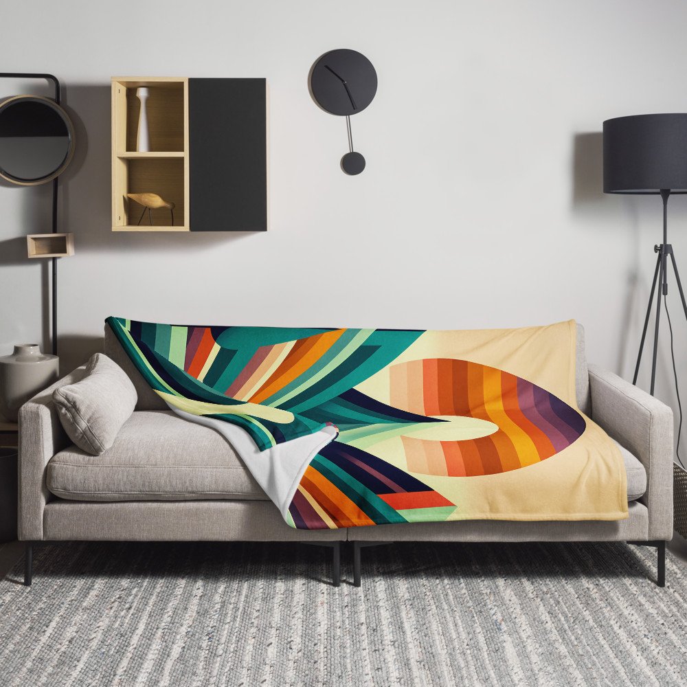 Geometric Mountain Sunset Landscape