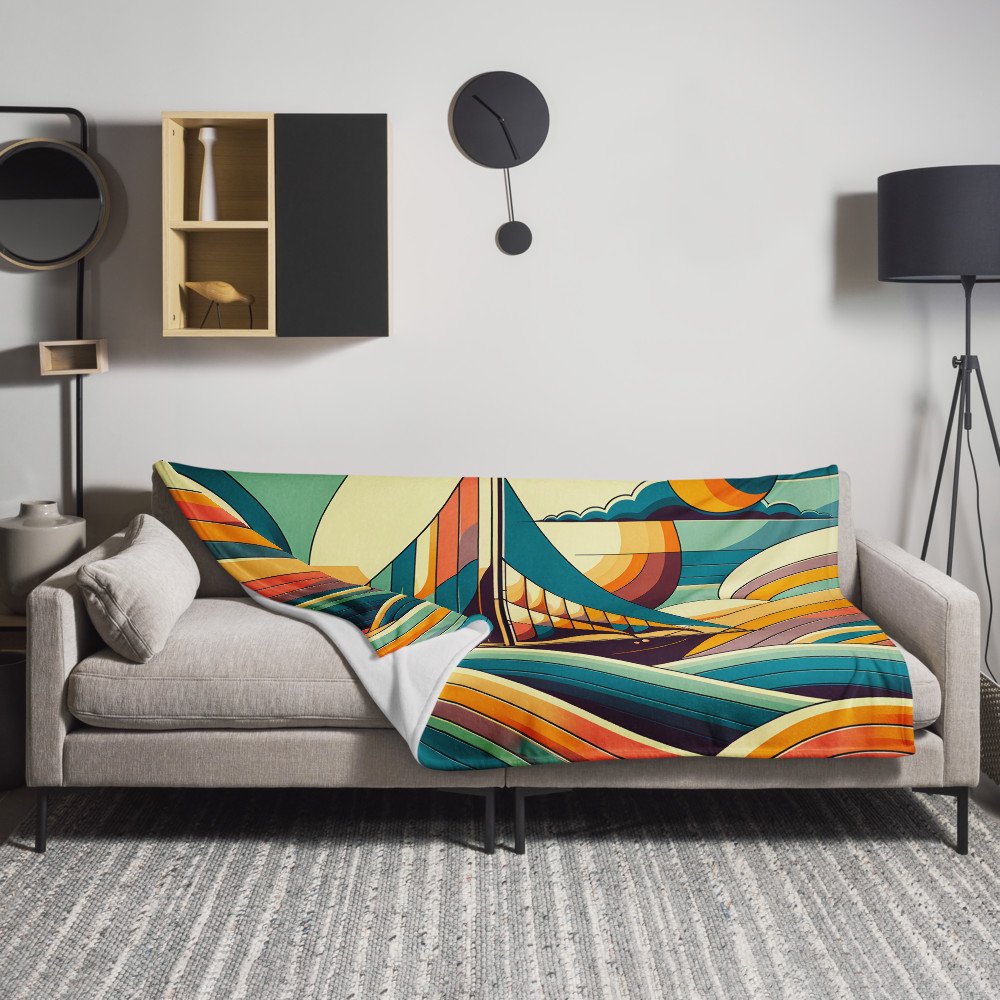 Geometric Sailboat in Retro Waves