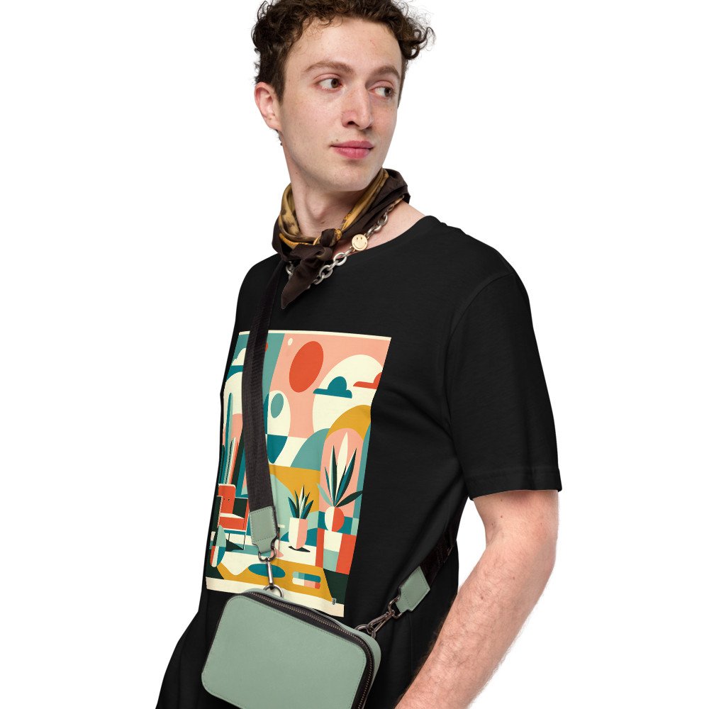 Mid Century Modern Geometric Living Room Abstract