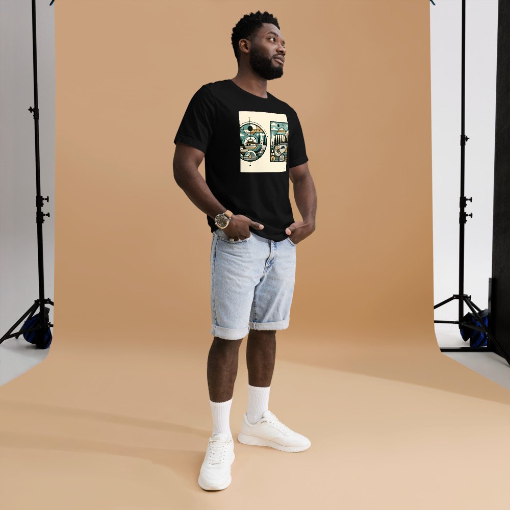 Mid Century Modern Geometric Mountain Landscape