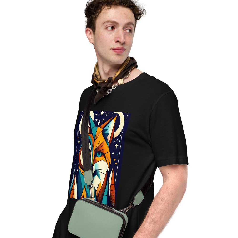 Geometric Fox and Owl Night Portrait