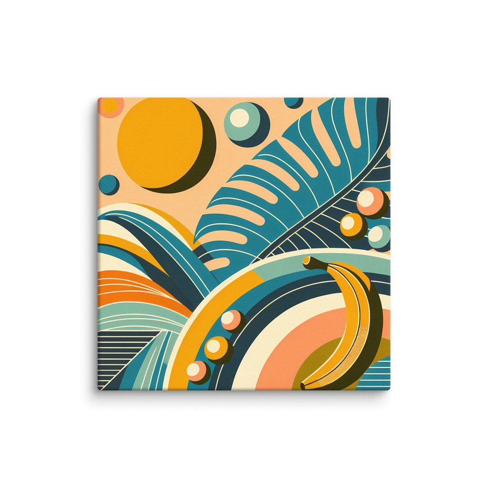 Abstract Tropical Leaves and Banana Shapes