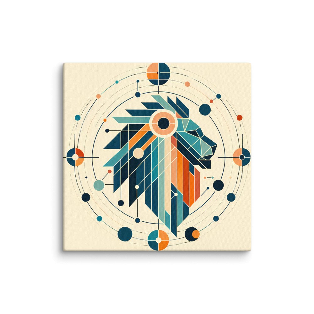 Geometric Leo Zodiac Symbol