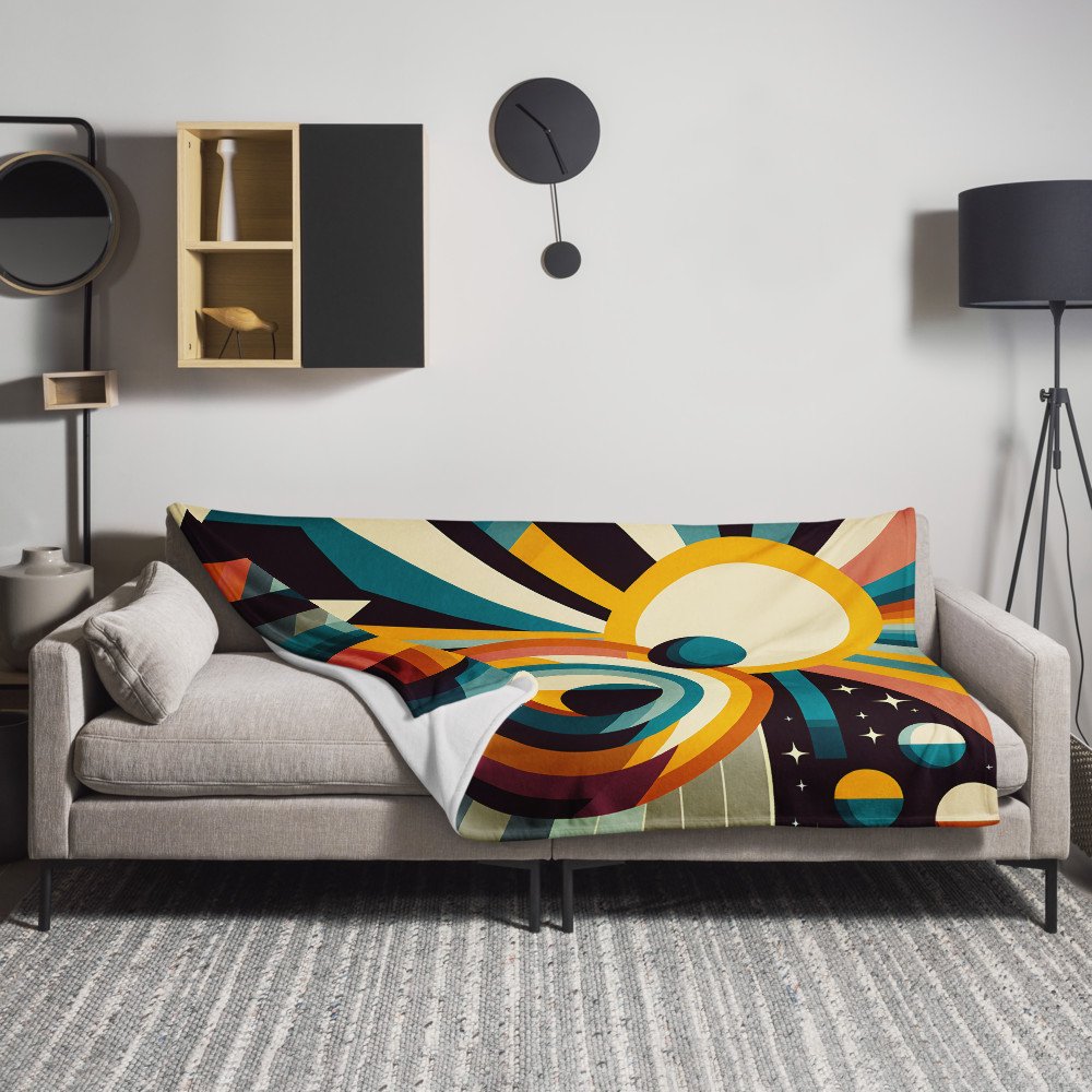 Geometric Sun and Moon Abstract