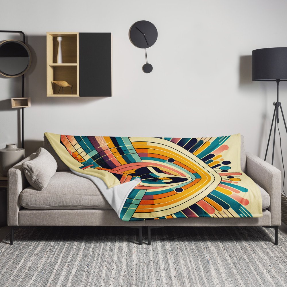 Retro Geometric Megaphone Burst