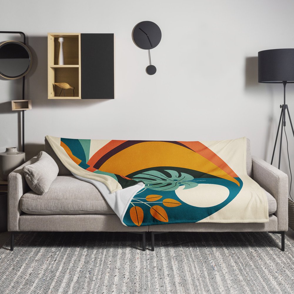 Abstract Botanical Vase and Monstera Shapes