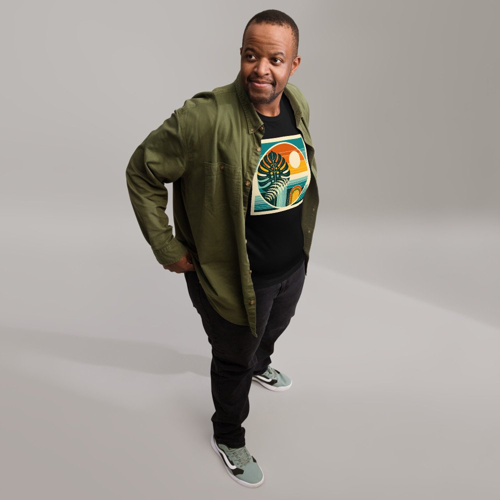 Abstract Botanical Sun and Monstera