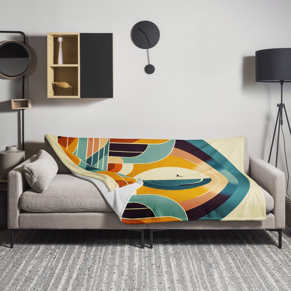 Geometric Sailboat Sunset Arches