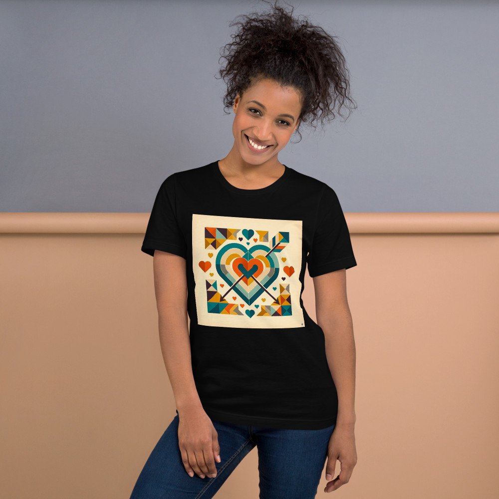 Geometric Heart Arrows Abstract
