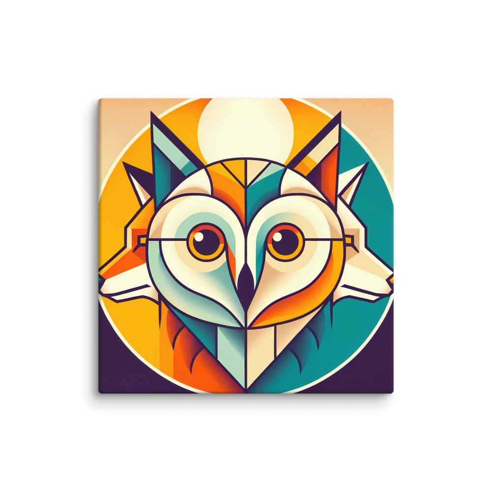 Geometric Owl Fox Portrait