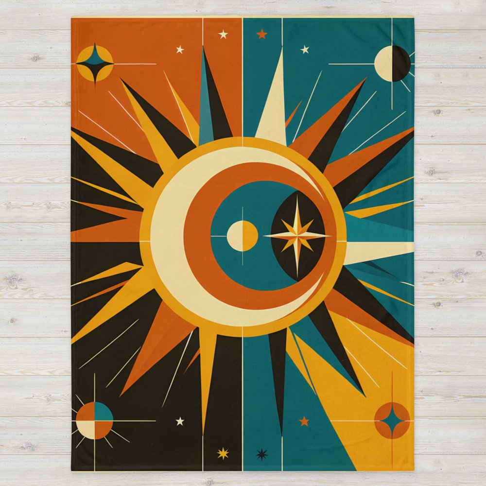 Geometric Celestial Sun and Moon Burst