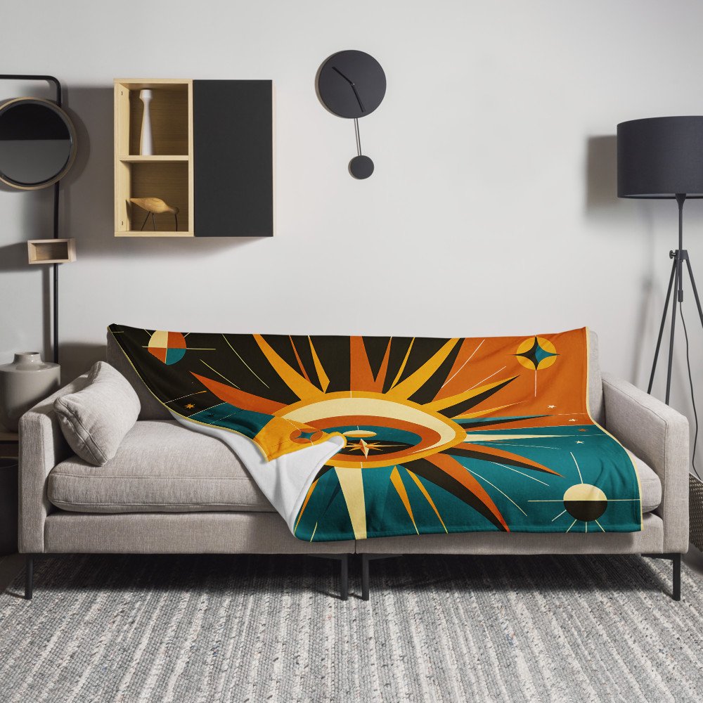 Geometric Celestial Sun and Moon Burst