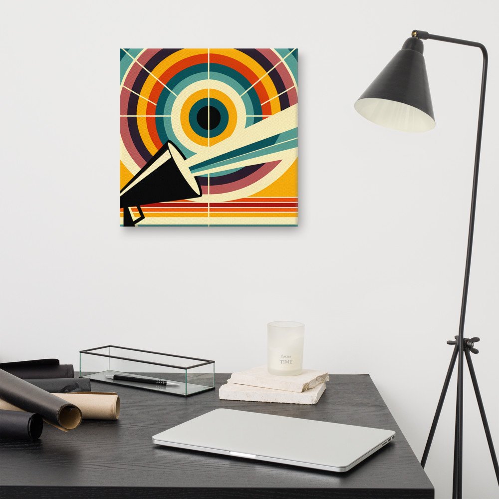 Geometric Megaphone Sunburst