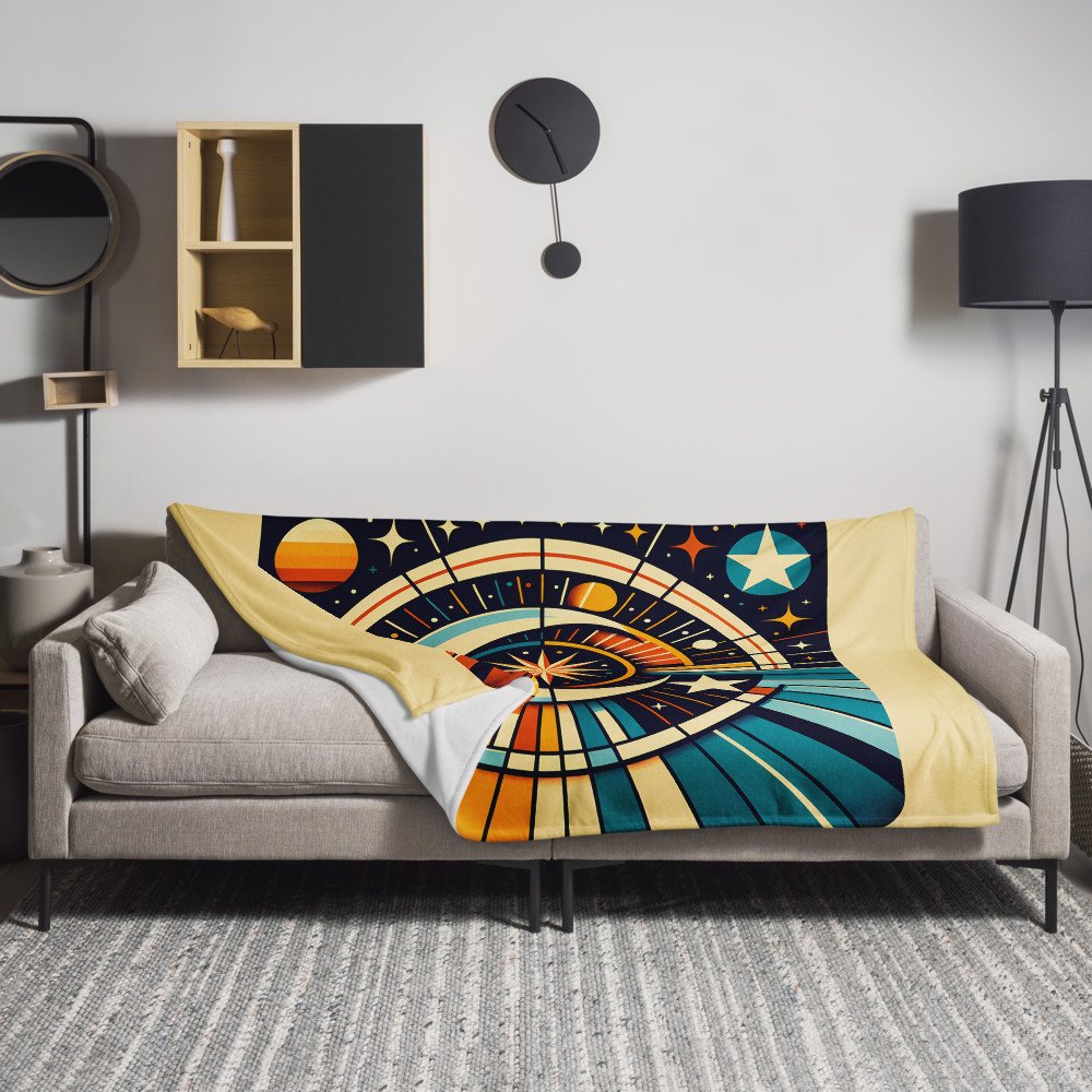 Geometric Celestial Moon and Starburst