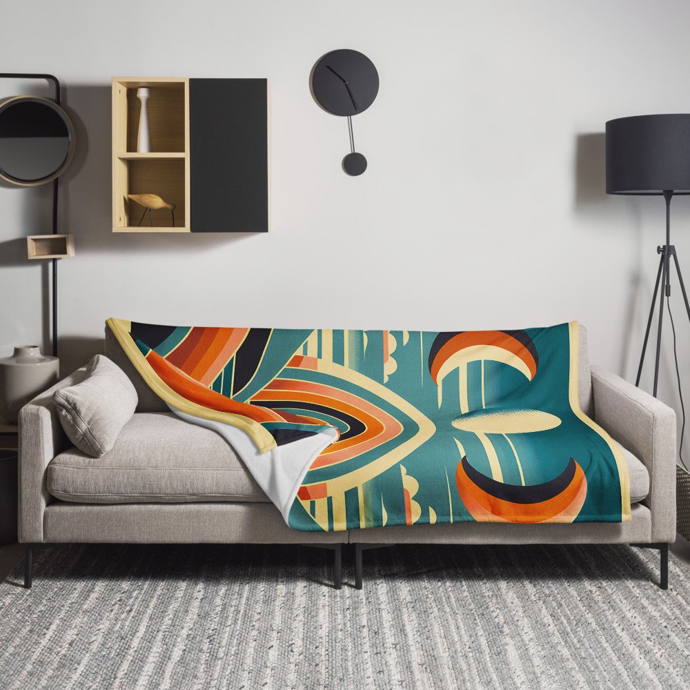 Retro Arch Landscape with Moon Phases