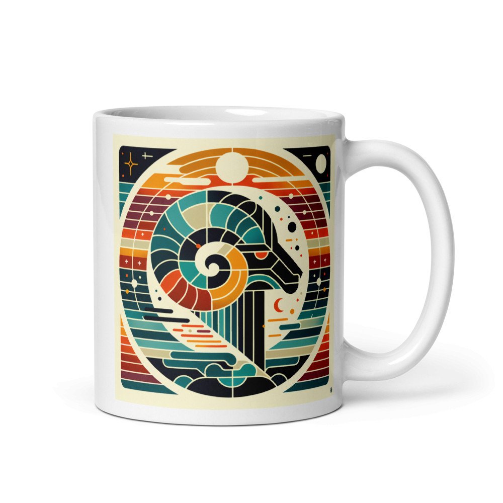 Geometric Aries Ram Symbol