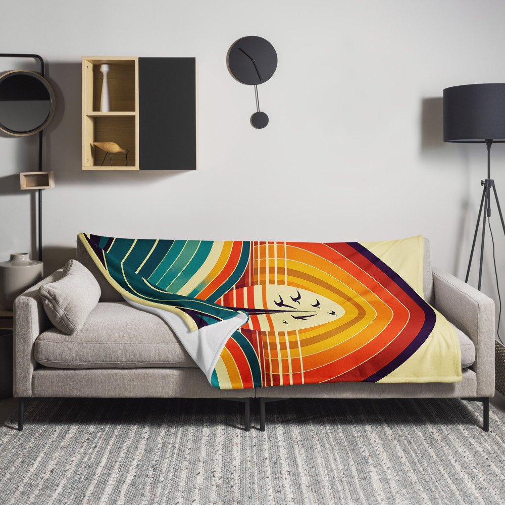 Retro Sailboat Sunset Waves