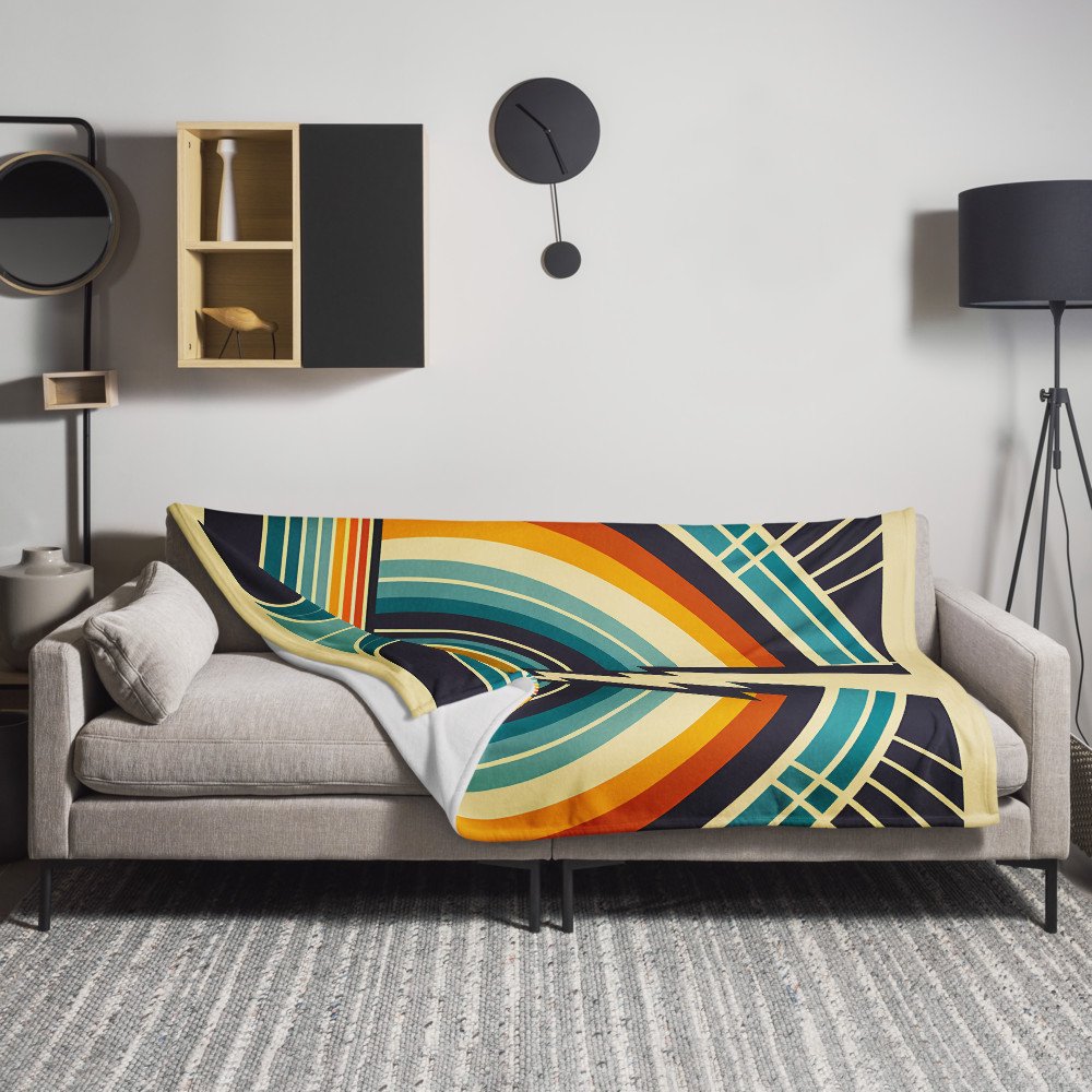 Retro Rainbow Lightning Sunset