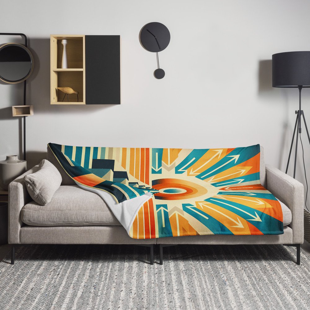 Geometric Arrow Sunburst Path