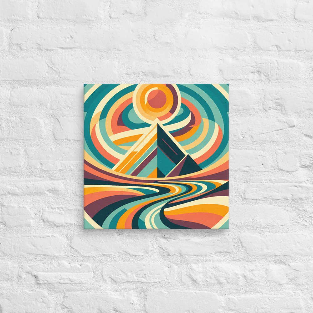 Geometric Mountain Sunscape