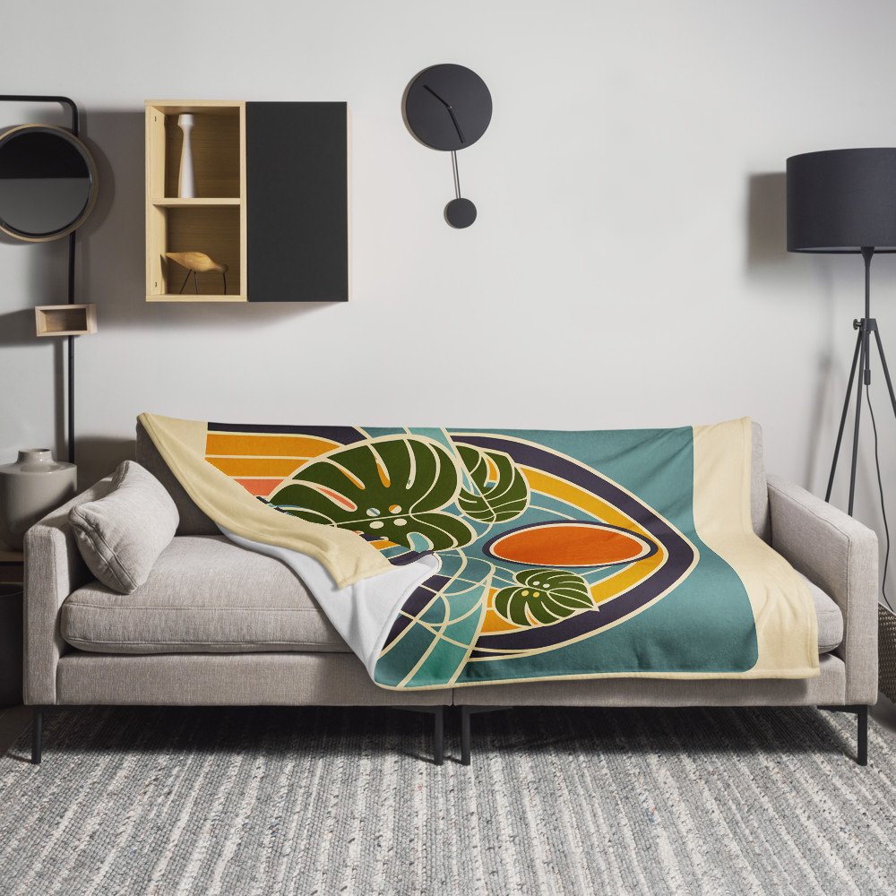 Abstract Botanical Sun and Arches