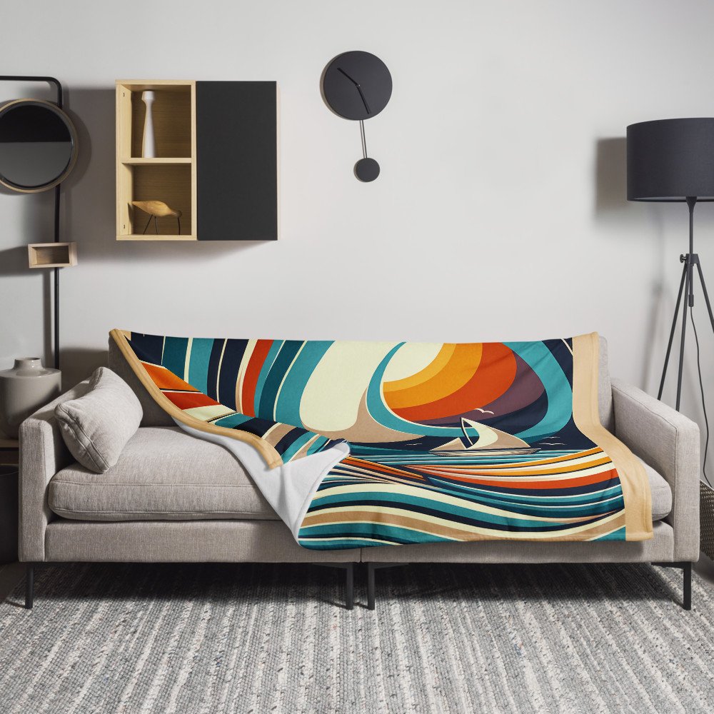 Abstract Sailboat in Geometric Waves