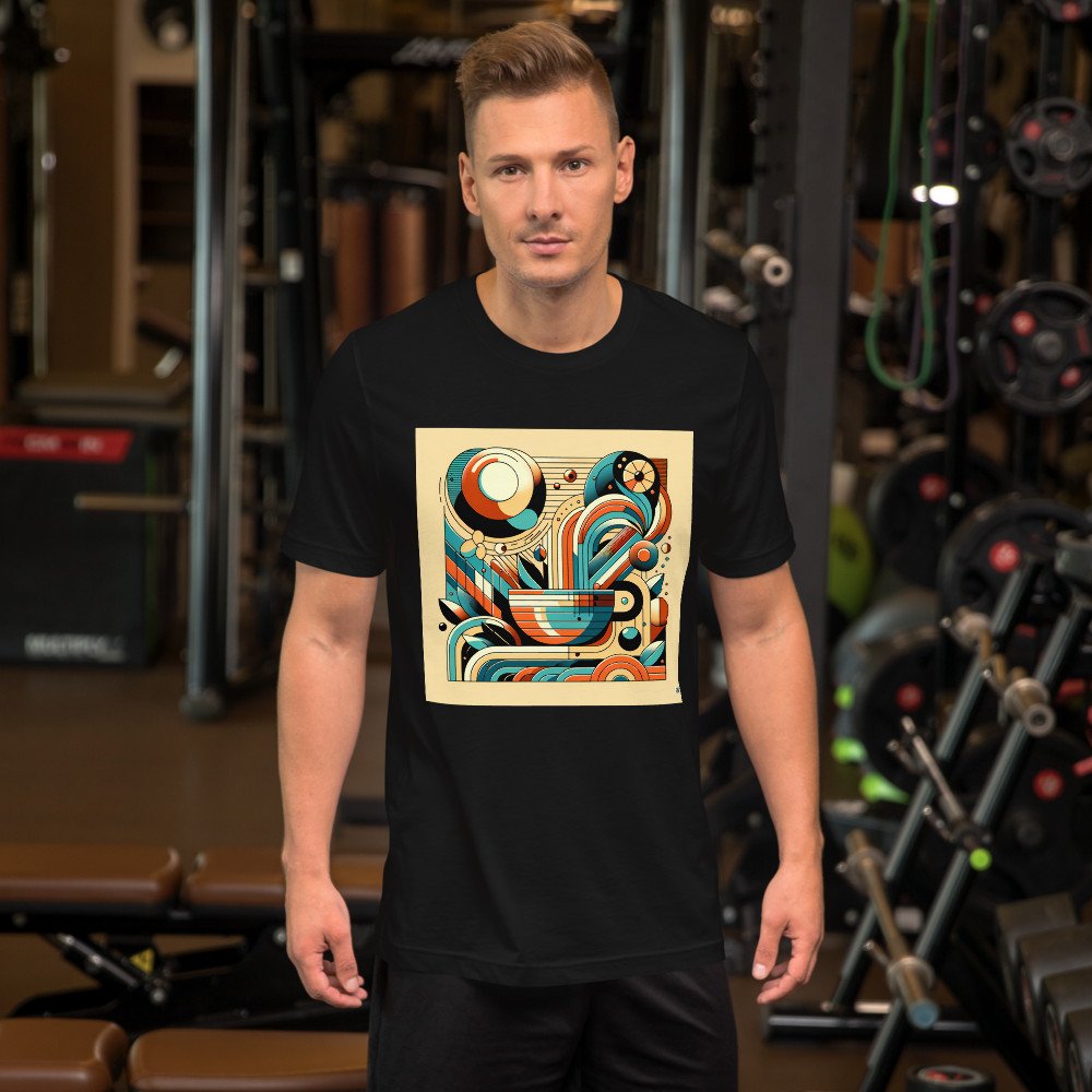 Retro Geometric Abstract Circles in Teal and Orange