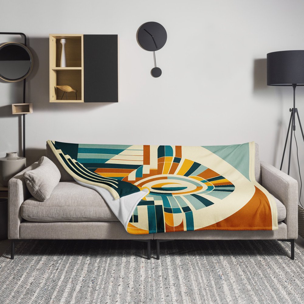 Geometric Stairway and Circular Abstract Design