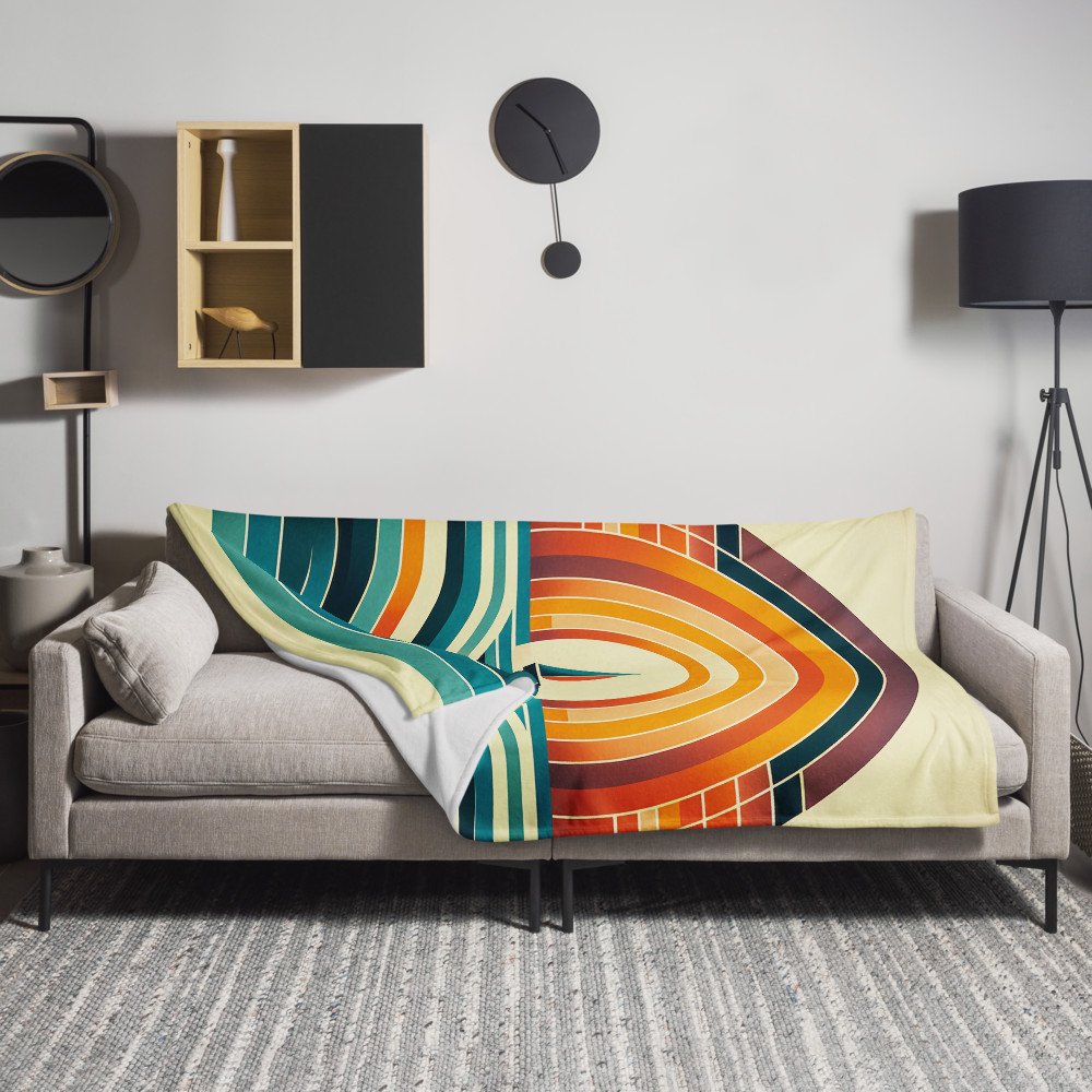 Geometric Sailboat Sunset Colour Blocks