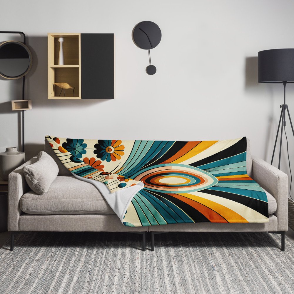 Geometric Floral Sunburst Illustration