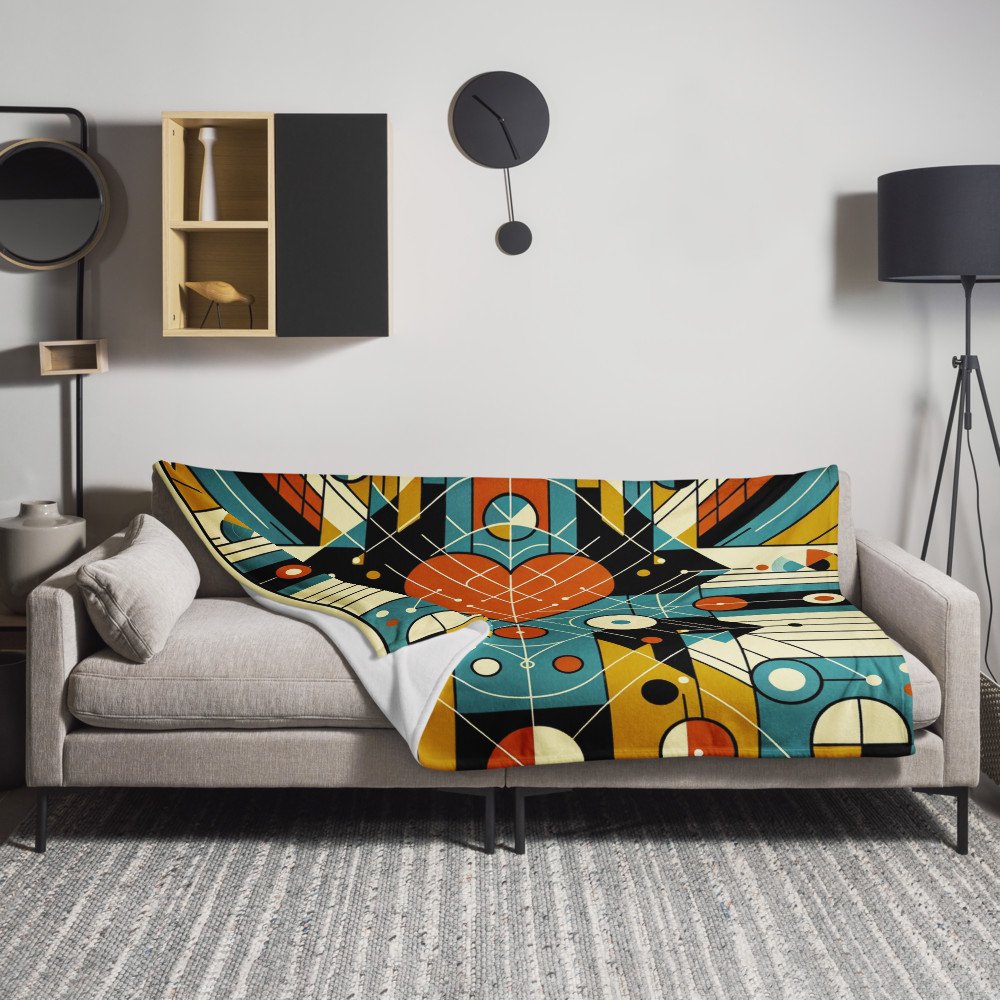 Geometric Heart Abstract Composition